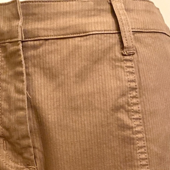 Christopher & Banks Stretch Tan Textured Cotton Blend Casual Midi Skirt Size 4 - Picture 4 of 11